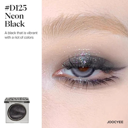 JOOCYEE Eyeshadow Single Long-lasting Natural Easy to blend High-pigmented Diamond shimmering Eyeshadow Black Blue