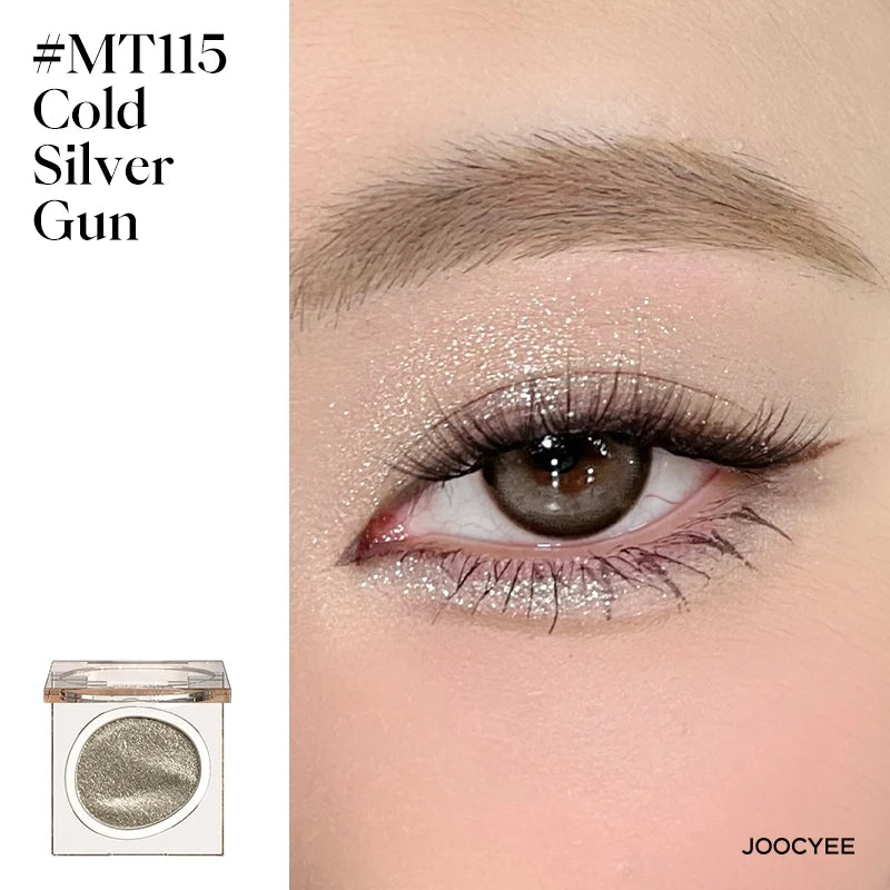 JOOCYEE Eyeshadow Single Long-lasting Natural Easy to blend High-pigmented Diamond shimmering Eyeshadow Black Blue