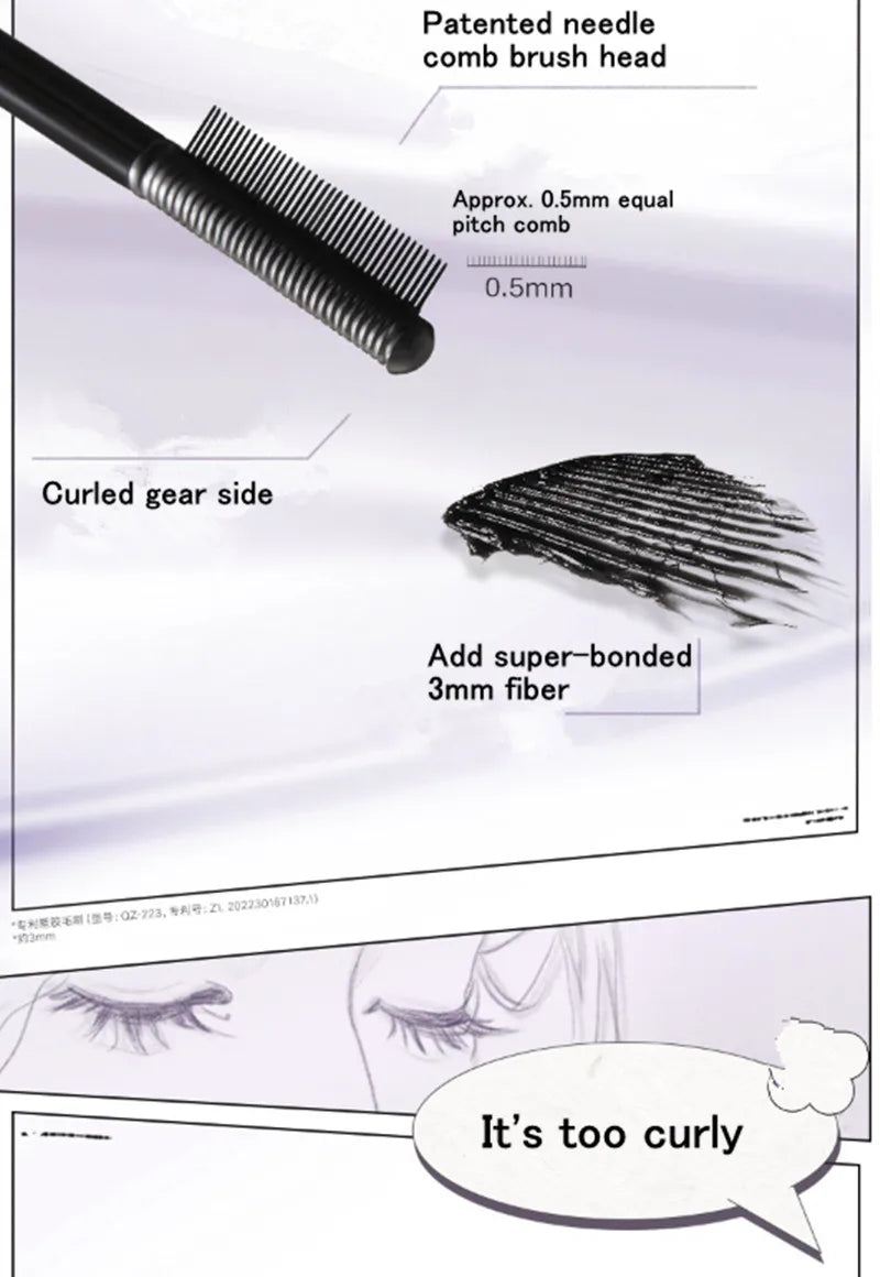 Judydoll Double-Head Mascara,Lashes Primer + Mascara,Waterproof Curling Long Thick Dense Smooth Eyelashes,Enlarge Eyes Tool