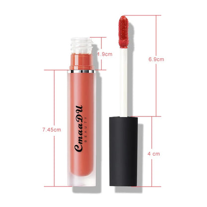 CmaaDU Nude Kiss Velvet Lip Glaze Moisturizing Sexy Lip Tint Lipstick Makeup Waterproof Last 24-Hour Lip Gloss Cosmetic