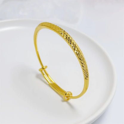 Women's Hand Bracelet Stainless Steel Gold Color Cuff Bangles Adjustable Wristband Trendy Jewelry Accessories