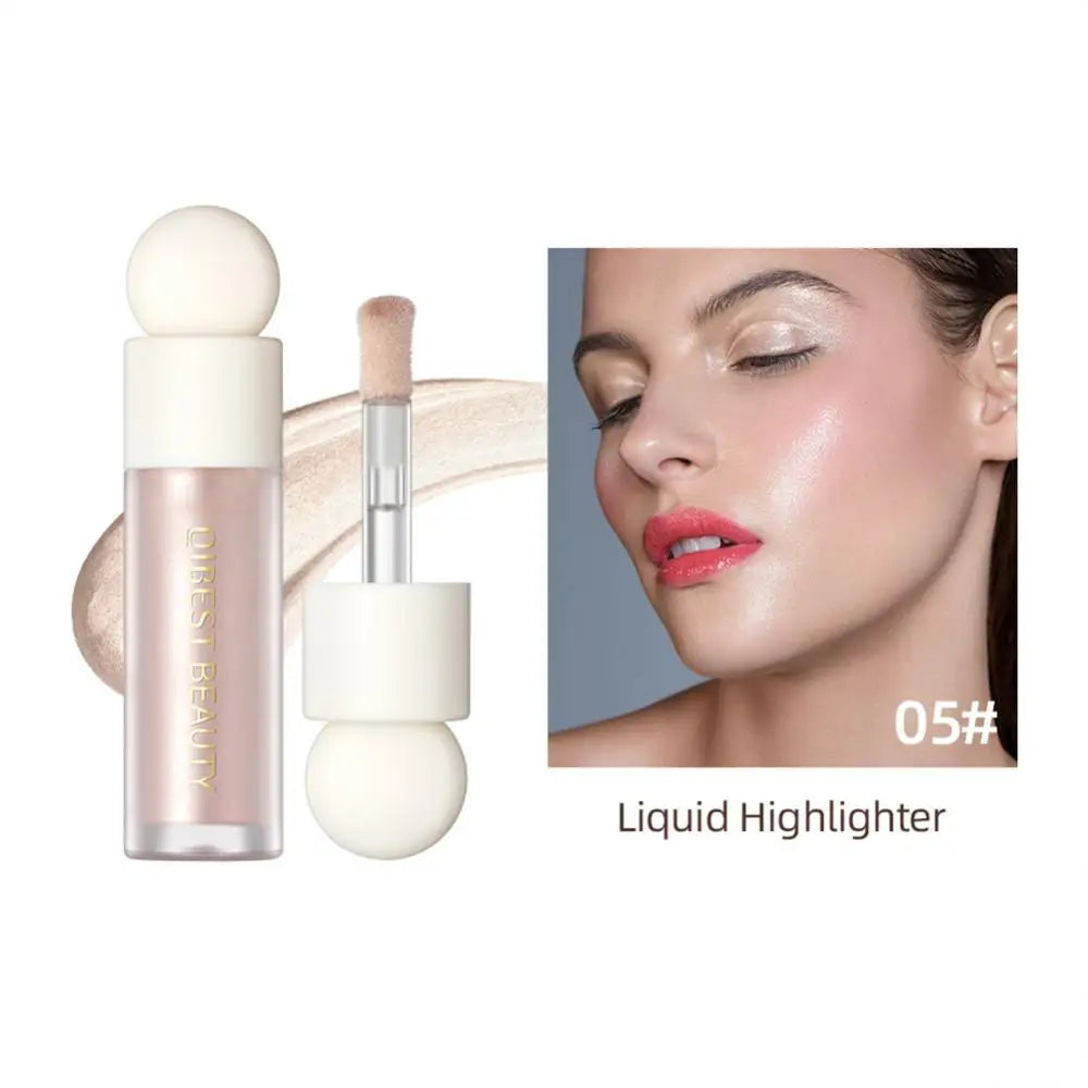 QiBest Multi functional Liquid Makeup Pen Pearlescent Fine Flash Natural Brighten Highlight Matte Face Contouring Stick