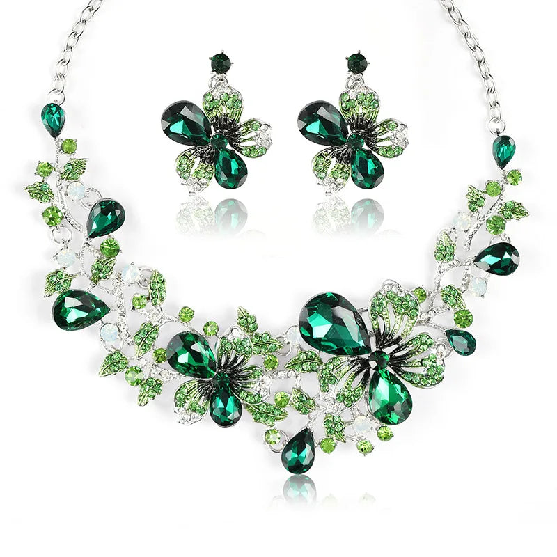 Accessories Retro Necklace Set Women's Luxury Crystal Banquet Dress Accessories