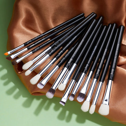 Jessup Eye Makeup Brushes Set Precise Eyeshadow Brush Eyebrow EyeLiner Blending Concealer Natural Synthetic Black