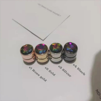 Multi-Use Fancy Color Crystal No Snag Hijab Magnets Magnetic Brooches Round Pins For Women Jewerly