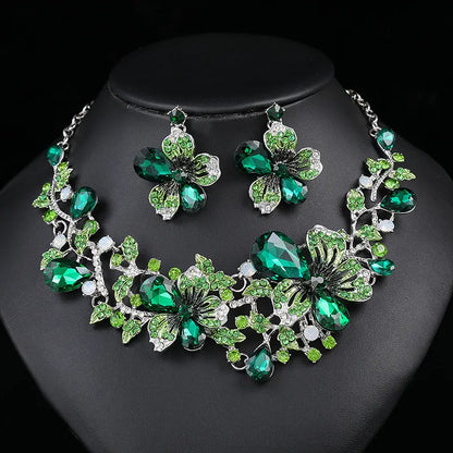 Accessories Retro Necklace Set Women's Luxury Crystal Banquet Dress Accessories