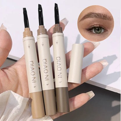 3D Eyebrow Gel Dyeing Cream with Brush Long-lasting Air-cushion Dye Brows Tint Long-lasting 3IN1 Natural Makeup Eyebrow Enhancer