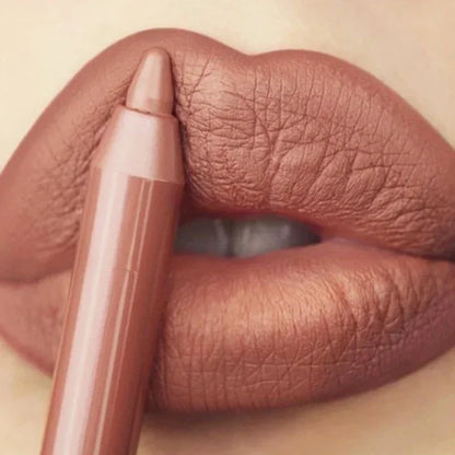 Nude Lip liner Pencil Colors Lip Makeup Lipstick Pen Waterproof Long Lasting Non-stick Cup Matte Nude Brown Lipliner Cosmetics