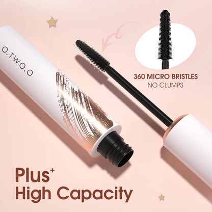 O.TWO.O Black Mascara Lengthens Eyelashes Waterproof Long-lasting 4D Silk Fiber Mascara Lashes Makeup