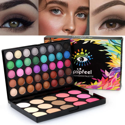 Pro Multi-Function Makeup Gift Kit Set Box Full Women Waterproof Eyeshadow Pallete Make Up Shadow Blush Bronzer Contour Palette