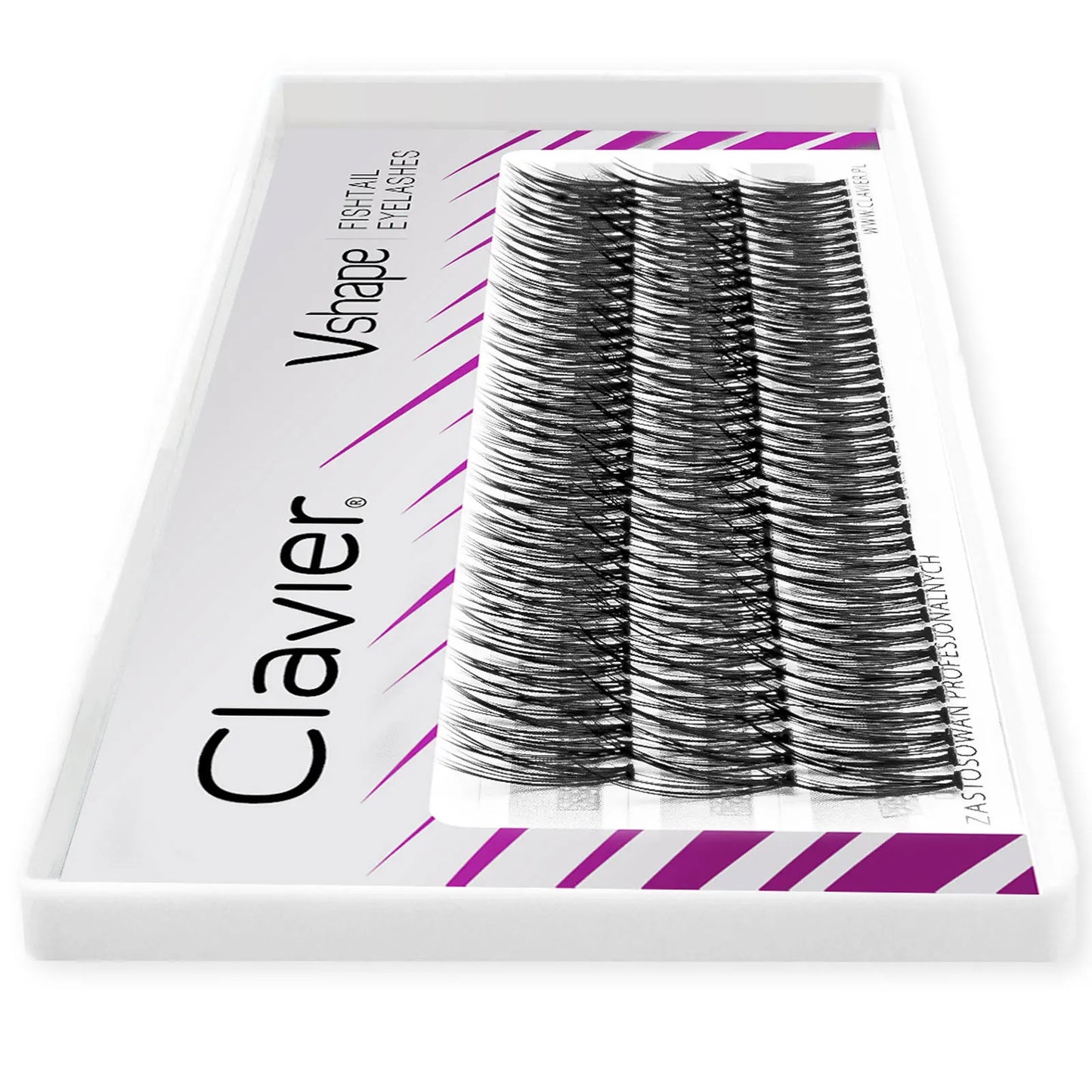 Clavier Vshape Silk Cluster-lashes Professional Makeup Individual Eyelash Extension Natural Appearance C-type False Eyelashes