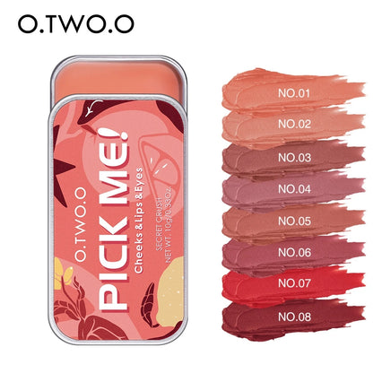 O.TWO.O Multi Makeup Palette 3 IN 1 Lipstick Blush For Face Eye shadow Lightweight Matte Lip Tint Natural Face Blush