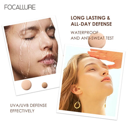 FOCALLURE Waterproof Liquid Foundation Cream Full Coverage Oil-control Long-lasting Face Concealer Base Cosmetics