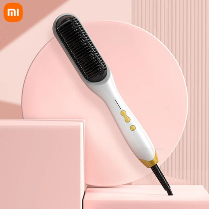 Xiaomi New Hair Straightener Curler Brush Ceramic Electric Straighten Beard Brush Fast Heating Curler Straightener Comb Styler