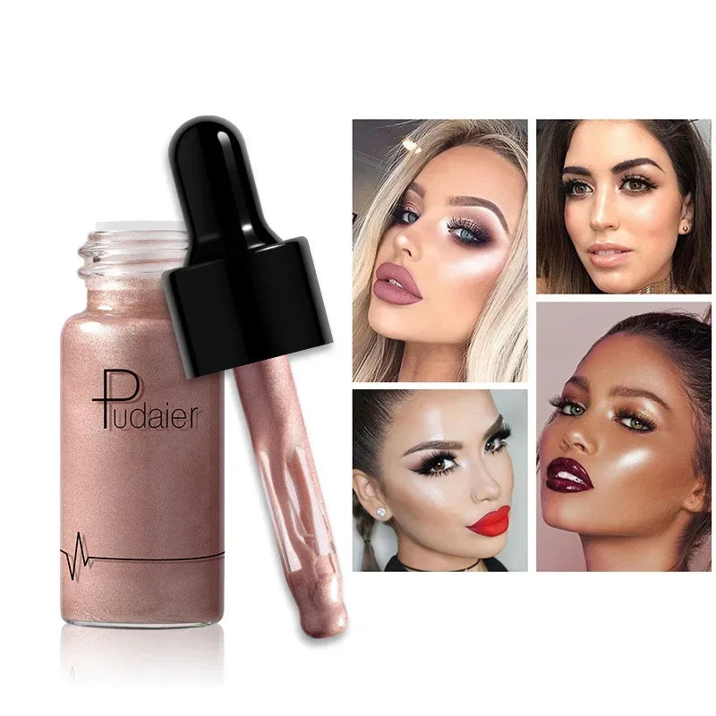 Pudaier Smooth Brighten Highlighter Concealer Shimmer Face Liquid Highlighter Cream