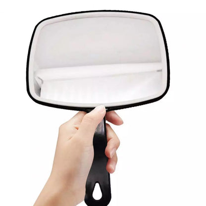 Portable  Cosmetic Mirror Travel Hairdressing Mirror PVC Hand Mirror Clear Grisp Comfortable Large Square Makeup Mirror