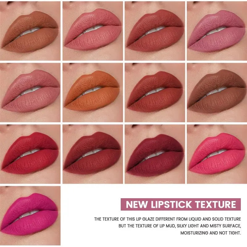 Matte Lip Gloss Long-lasting Waterproof Non-stick Cup Lip Glaze Sexy Waterproof Liquid Lipstick Lip Makeup.