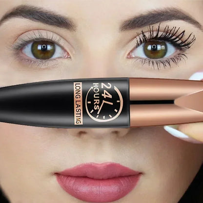 eelhoe 5D Waterproof Mascara Lengthening Eyelashes Women's Make-up Waterproof Mascara Black Silk Fibre Mascara New