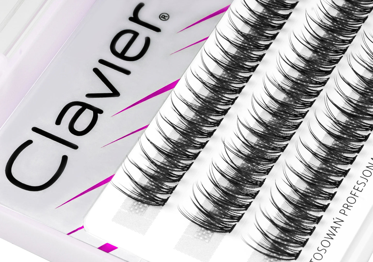 Clavier Vshape Silk Cluster-lashes Professional Makeup Individual Eyelash Extension Natural Appearance C-type False Eyelashes