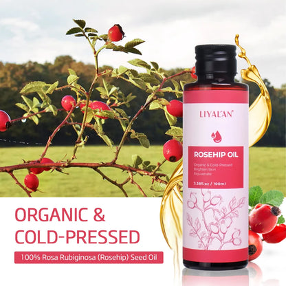 100ml Rosehip Oil Brighten Firm Rejuvenate Skin Fade Dark Spots Moisturize Nourish Hair Pure Rosehip Seed Essence Skin Care