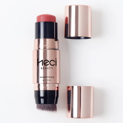 Dou-Head Cream Blush stick sunset Rose gold Long-Lasting Matte Velvet Moisture Silky Smooth Blush Balm With Brush Nature Skin