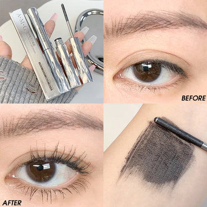 Small Steel Tube Mascara Black Thick Curling Eyelash Extensions Waterproof Long-lasting 4D Eye Lengthening Fast Dry Eyes Makeup