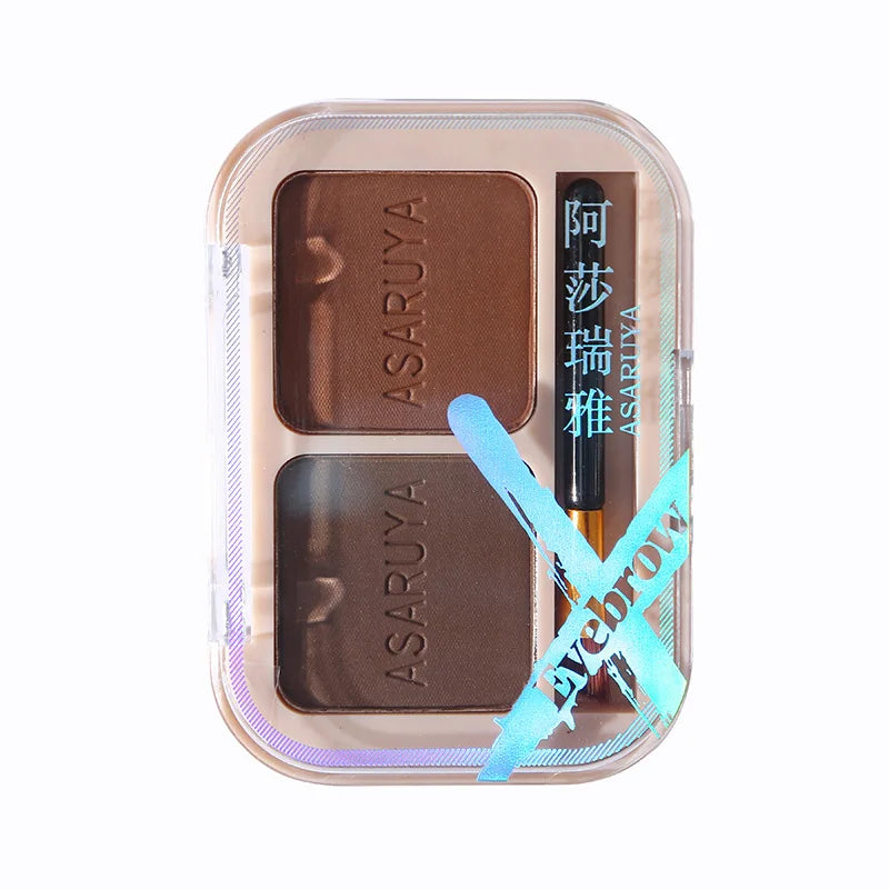ZUOFILY 2 Colors In 1 Eyebrow Powder Professional Natural Makeup Palette Eyebrow with Eye Brush Enhancers Eye Brows Shadow Powder