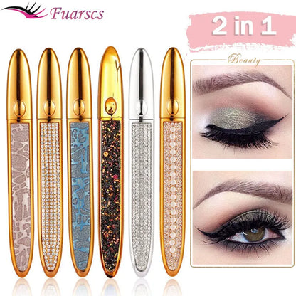 Self-adhesive Eyeliner Pen for False Eyelashes Glue-free Magnetic-free Waterproof No Blooming Eye Liner Pencil Makeup Tool