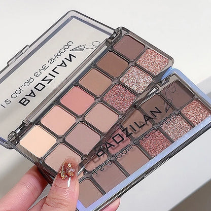 Eye shadow Palette Cement Grey Pink Brown Color Tone Natural Eye shadow Palette Long Lasting Matte Pearly Korean Makeup