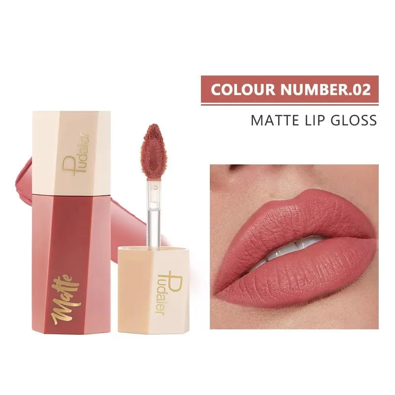 Matte Lip Gloss Long-lasting Waterproof Non-stick Cup Lip Glaze Sexy Waterproof Liquid Lipstick Lip Makeup.