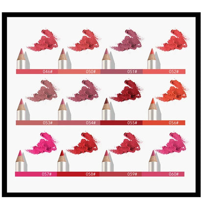 Cosmetic Nude Matte Lipstick Pen Wooden Lip Liner Waterproof Lady Lip Liner Soft Pencil Contour Makeup Lipstick Tool