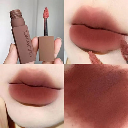 6 Colors Matte Velvet Lip Mud Long-lasting Waterproof Non-stick Cup Lip Gloss Silky Smooth Soft Mist Lipstick Makeup Cosmetics