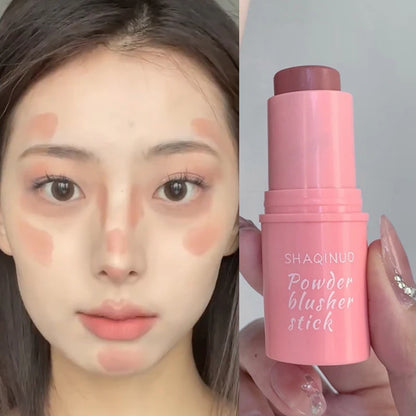 Rouge Blush Stick Waterproof Natural Cheek Blusher Cream Lasting High Color Rendering Brightening Skin Tone Korean Face Cosmetic