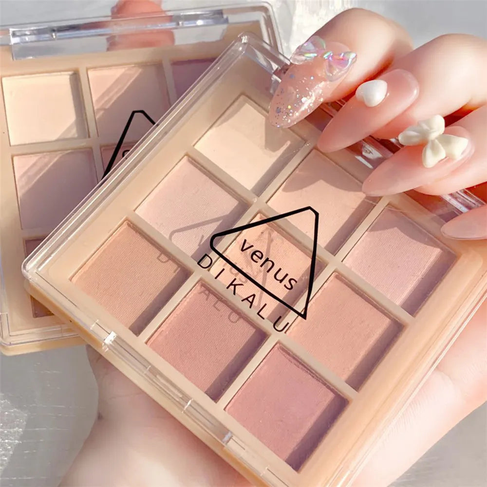 DIKALU All Matte Eyeshadow Palette Eyeshadow Primer Waterproof Glitter Nude Eye Pigment Matte Shimmer Shine Eye shadow Powder