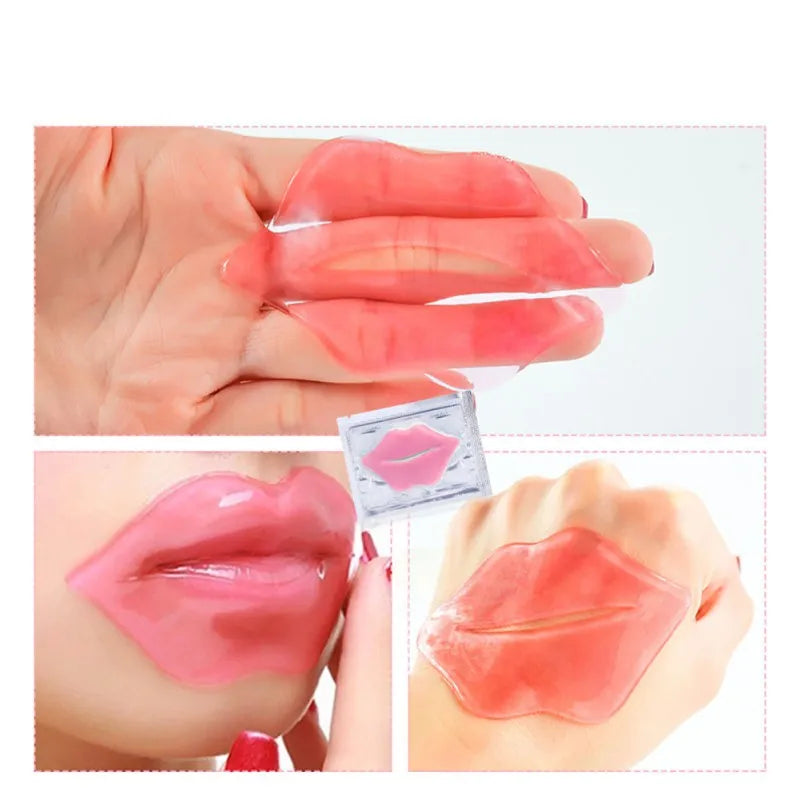 Crystal Collagen Lip Mask Lips Plumper Pink Lip Patches Moisturizing Lips Masks Korean Cosmetics Skin Care for Beauty 20pcs