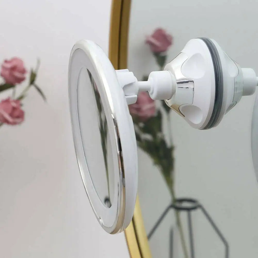 Flexible Makeup Mirror 10x Magnifying Mirrors 14 Led Lighted Touch Screen Vanity Mirror Portable Dressing Table Cosmetic Mirrors