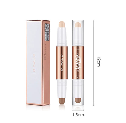 O.TWO.O Contour Stick Double Heads Contour Waterproof Matte Finish Highlighters Clavicle Shadow Pen Face 3D Highlight Concealer