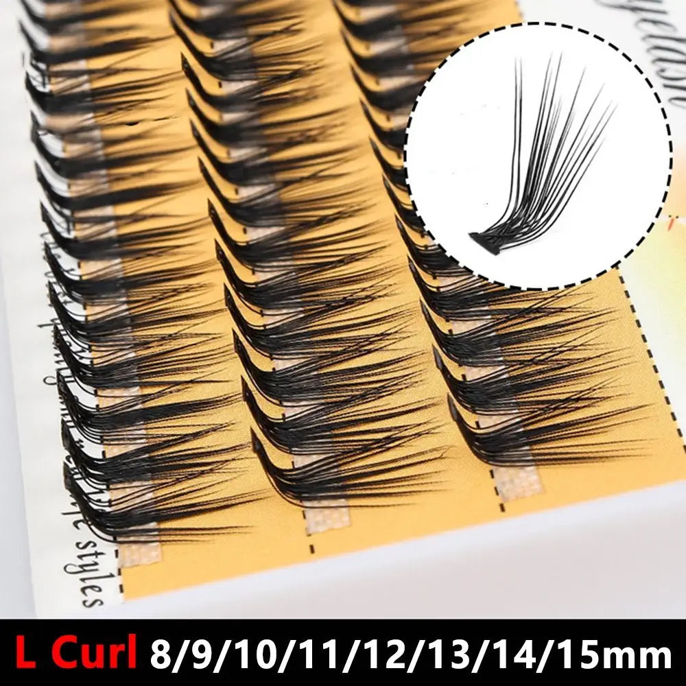 New 60 Clusters L Curl Mink False Eyelash Lashtray for Makeup 10D/20D Individual  Eyelashes Extensions  Handmade