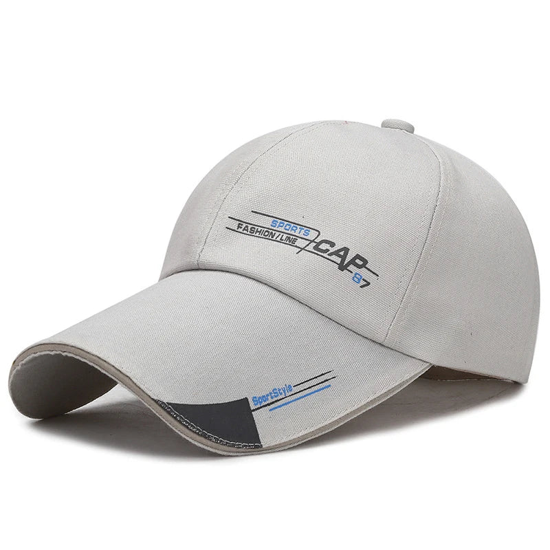 Outdoor Sunscreen Sports Men's Caps Fashion Canvas Unisex Baseball Caps Simple Design Extended Brim Snapback Caps For Men Women