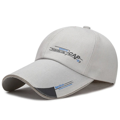 Outdoor Sunscreen Sports Men's Caps Fashion Canvas Unisex Baseball Caps Simple Design Extended Brim Snapback Caps For Men Women