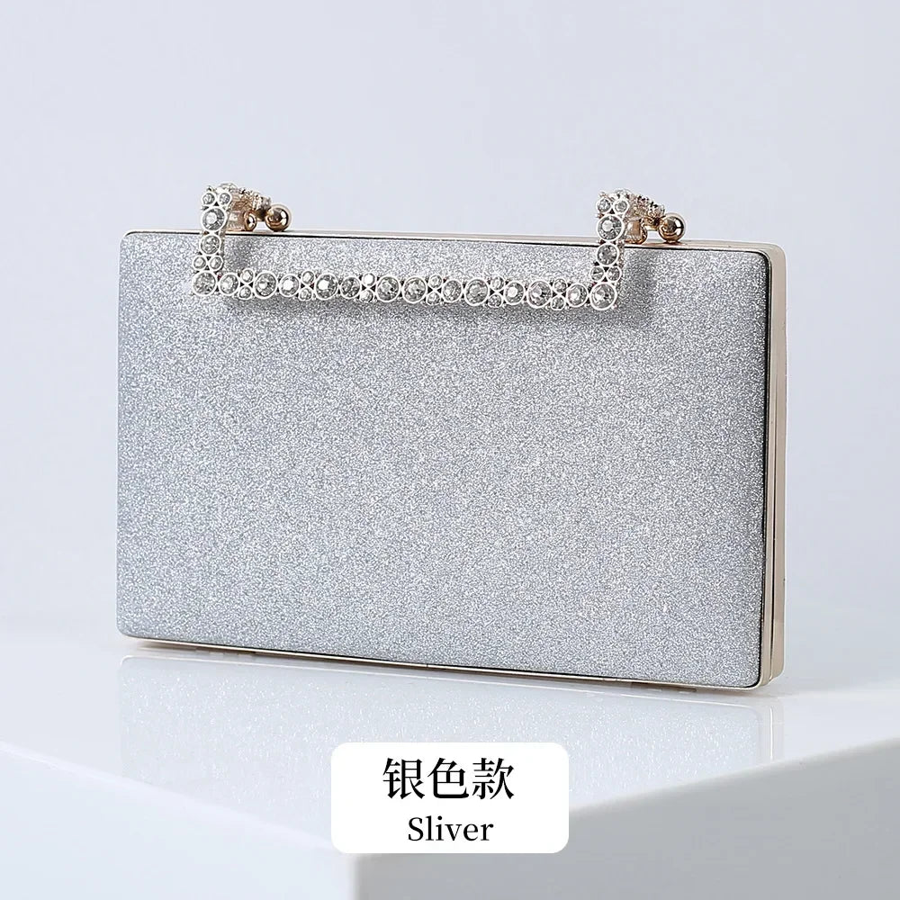Diamond Party Evening Clutch Bags Small Luxury Cross Body Purses Bride Wedding Wallet With Chain Dinner Handbags For Women
