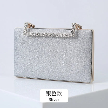 Diamond Party Evening Clutch Bags Small Luxury Cross Body Purses Bride Wedding Wallet With Chain Dinner Handbags For Women