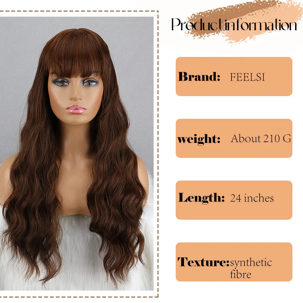Long Curly Black Pink Blonde For Women Quality Natural Synthetic Wigs Cosplay Lolita