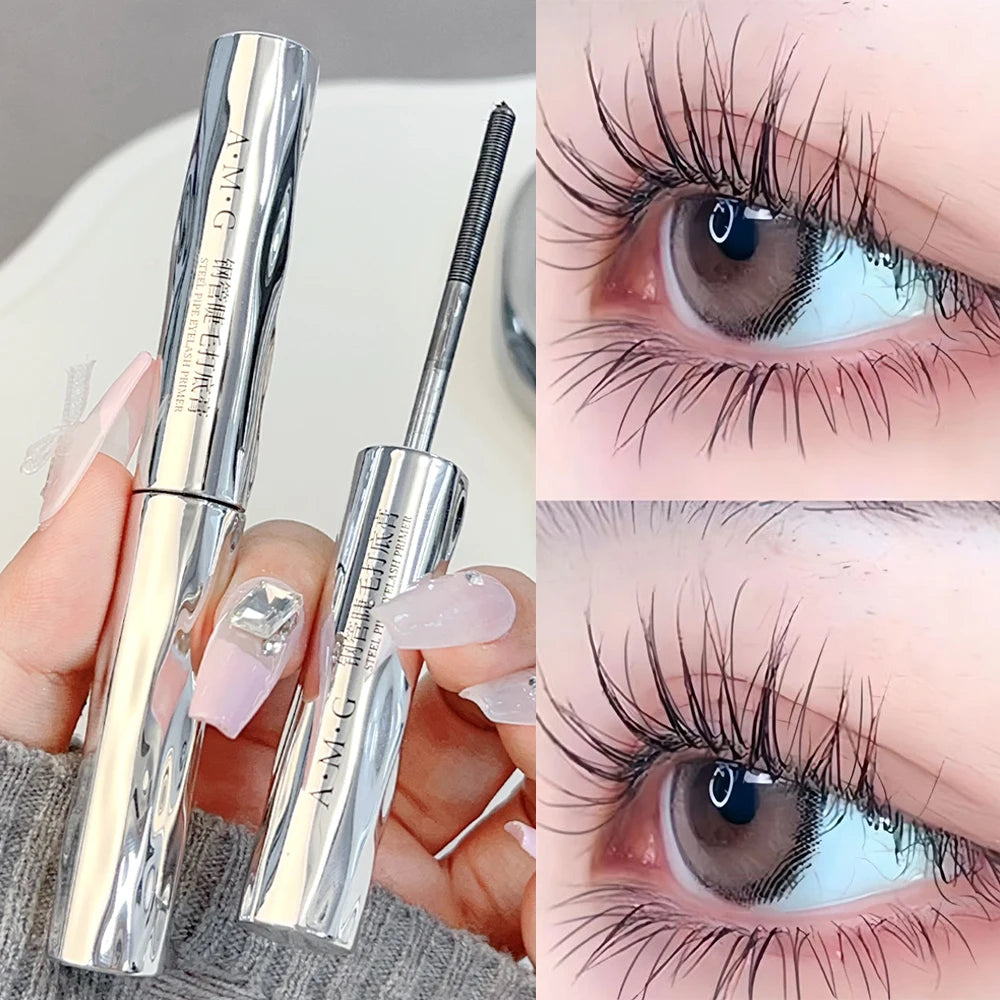 Small Steel Tube Mascara Black Thick Curling Eyelash Extensions Waterproof Long-lasting 4D Eye Lengthening Fast Dry Eyes Makeup