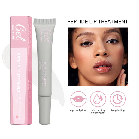 Lakerain Peptide Lip Treatment Moisturizing Lip Mask Gel To Remove Dead Skin Lipstick Base Lip Cream Lip Care Mask 10ml