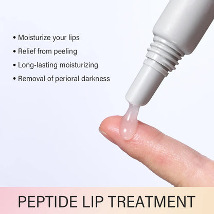 Lakerain Peptide Lip Treatment Moisturizing Lip Mask Gel To Remove Dead Skin Lipstick Base Lip Cream Lip Care Mask 10ml