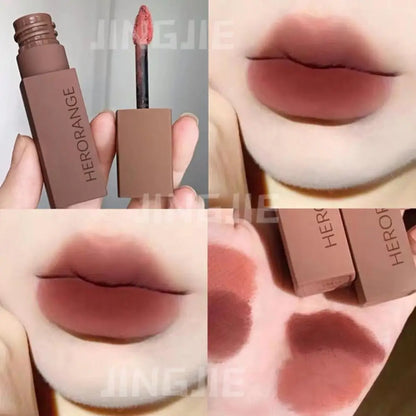 6 Colors Matte Velvet Lip Mud Long-lasting Waterproof Non-stick Cup Lip Gloss Silky Smooth Soft Mist Lipstick Makeup Cosmetics