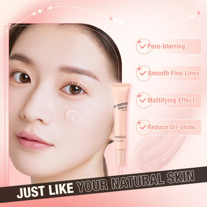 PINKFLASH Poreless Lightweight Makeup Primer Invisible Pore-Blurring Oil-Control High Coverage Face Concealer Cream Cosmetics