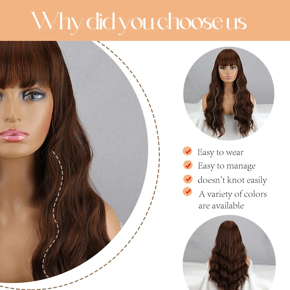 Long Curly Black Pink Blonde For Women Quality Natural Synthetic Wigs Cosplay Lolita