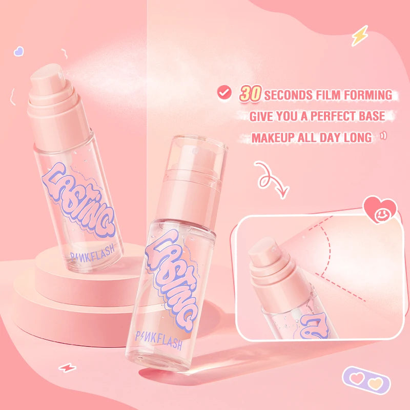 PINKFLASH Face Primer Makeup Setting Spray Set Oil-control Long-lasting Moisturizing Spray Fixer Lotion Hydrate Women Cosmetics